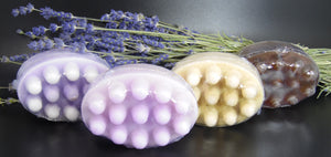 Massage Bars in either Goat Milk and Lavender, Oatmeal and Lavender, or Honey with Ground Lavender and Lavender Essential Oil